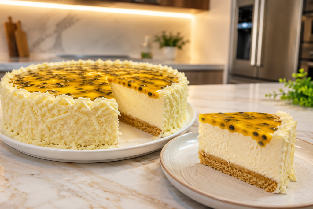 Torta Gelada de Maracujá com Chocolate Branco