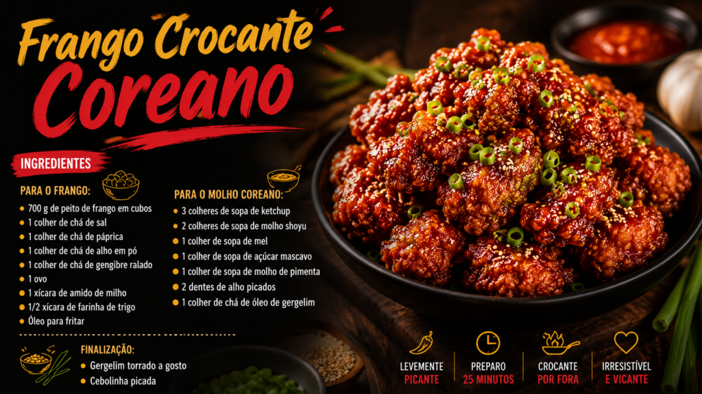 ingredientes Frango Crocante Coreano