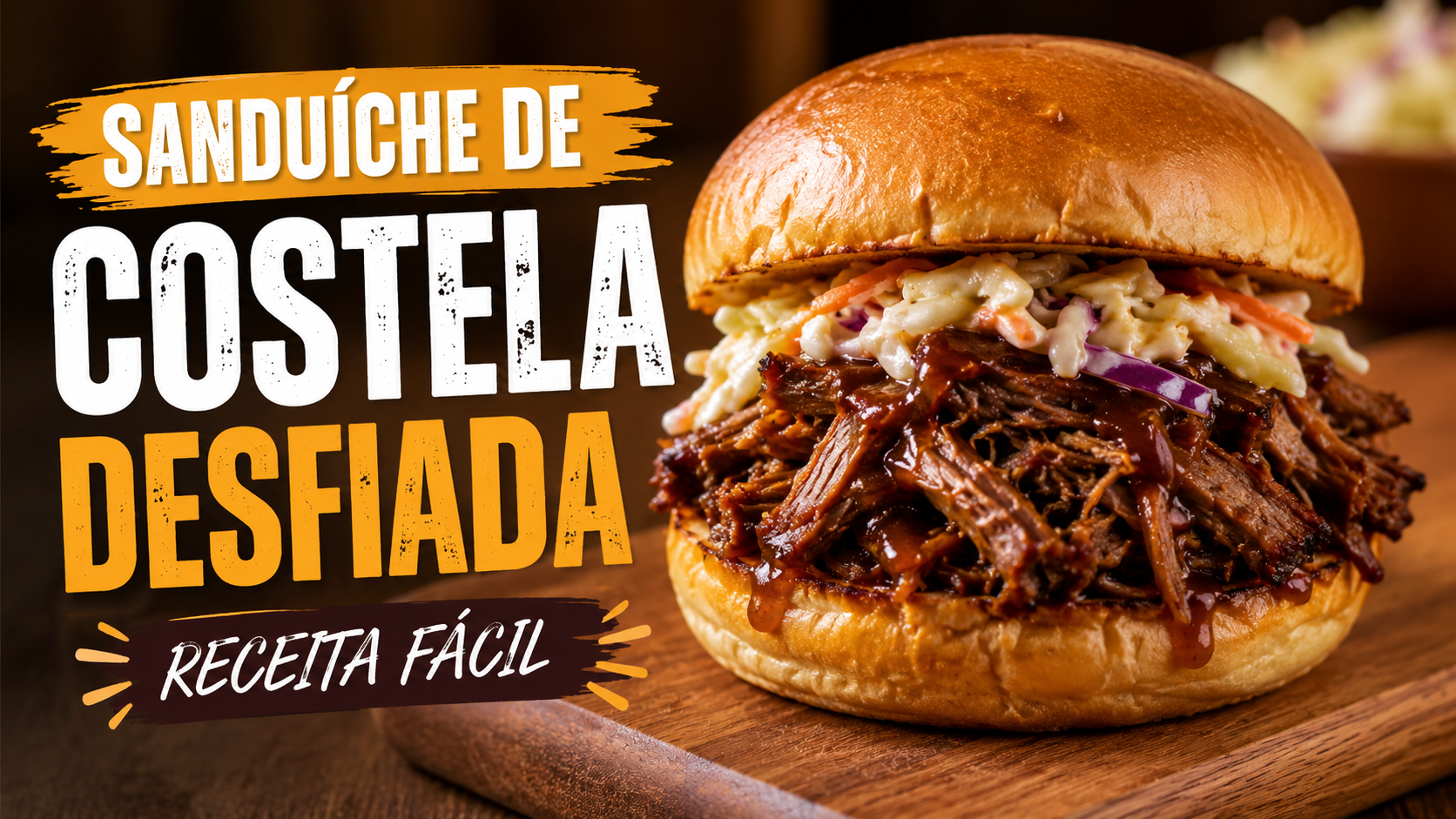 Sanduíche de Costela Desfiada