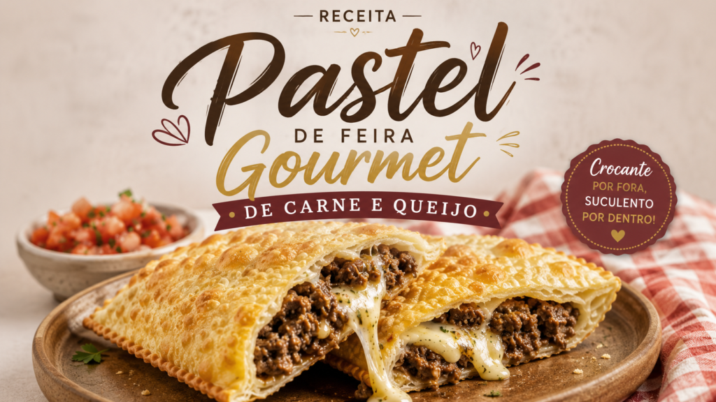 Pastel de feira gourmet de Carne e Queijo