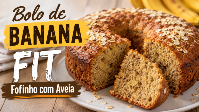 Bolo de Banana Fit Fofinho com Aveia